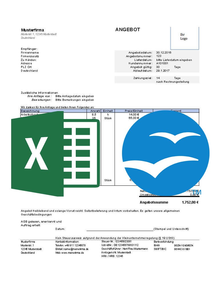 247concepts Kostenlose Angebotsvorlagen Excel Open Office 247
